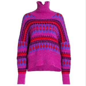 Rag & Bone Willow Wool Fair Isle Turtleneck Sweater
